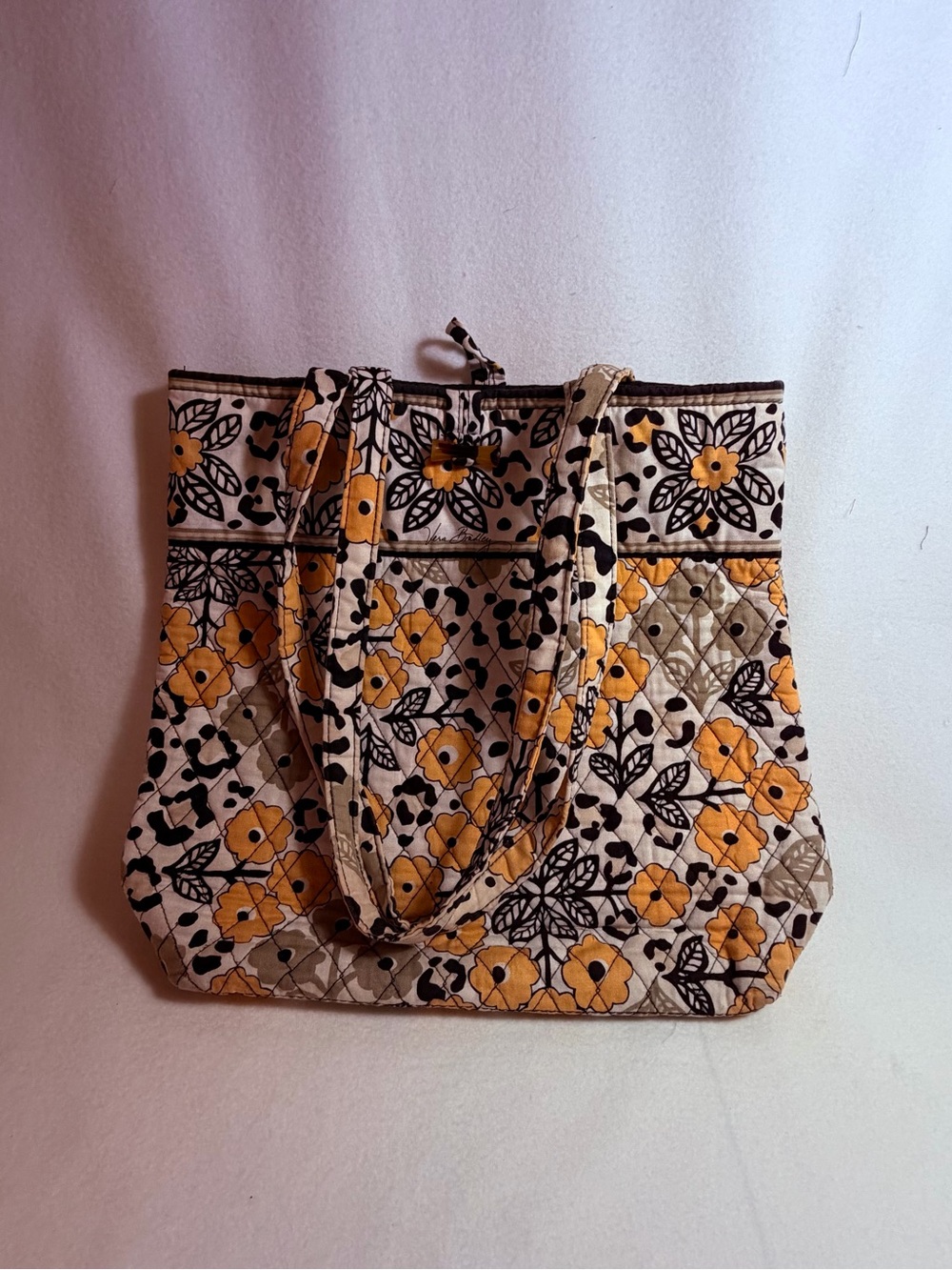 Vera Bradley Yellow Floral Quilted Tote